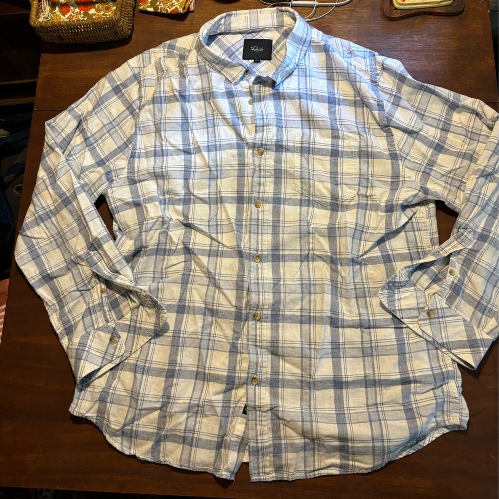 Rails xxlarge blue and white button up shirt